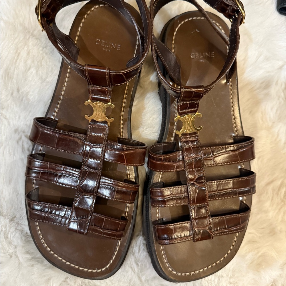 Celine Triomphe Gladiator Sandals - Picture 2 of 4